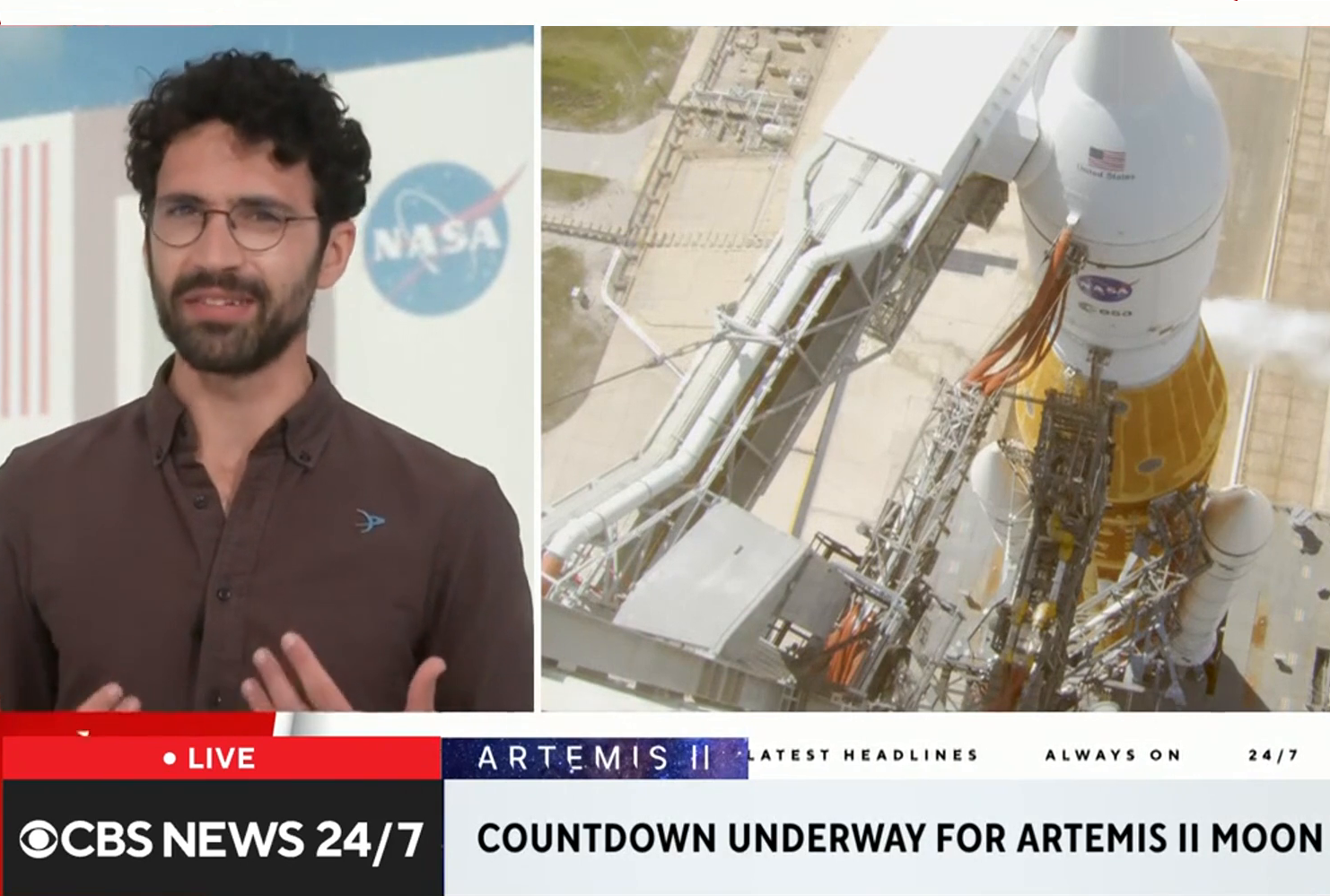 Asa Stahl on CBS News, Artemis II coverage